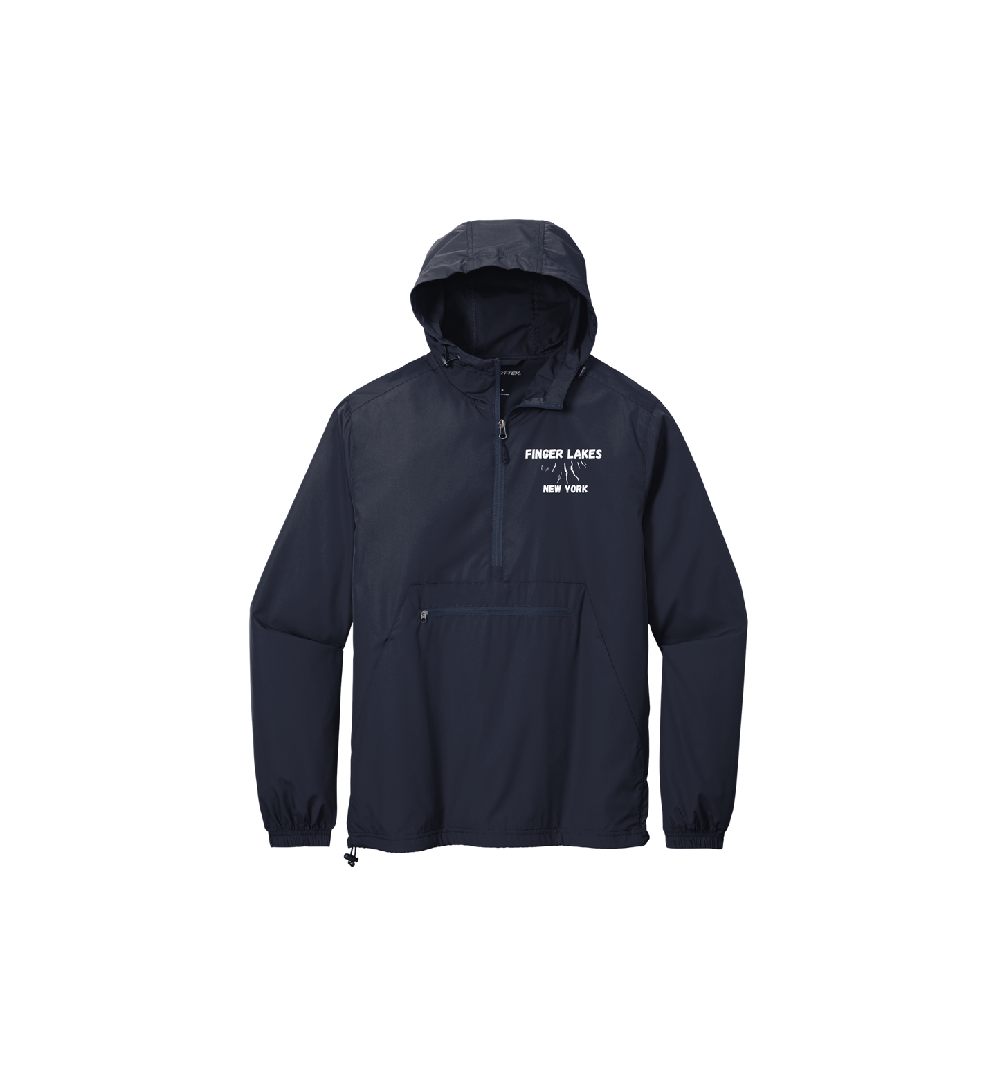 FInger Lakes New York Water & Wind-Resistant Sport-Tek Packable Anorak