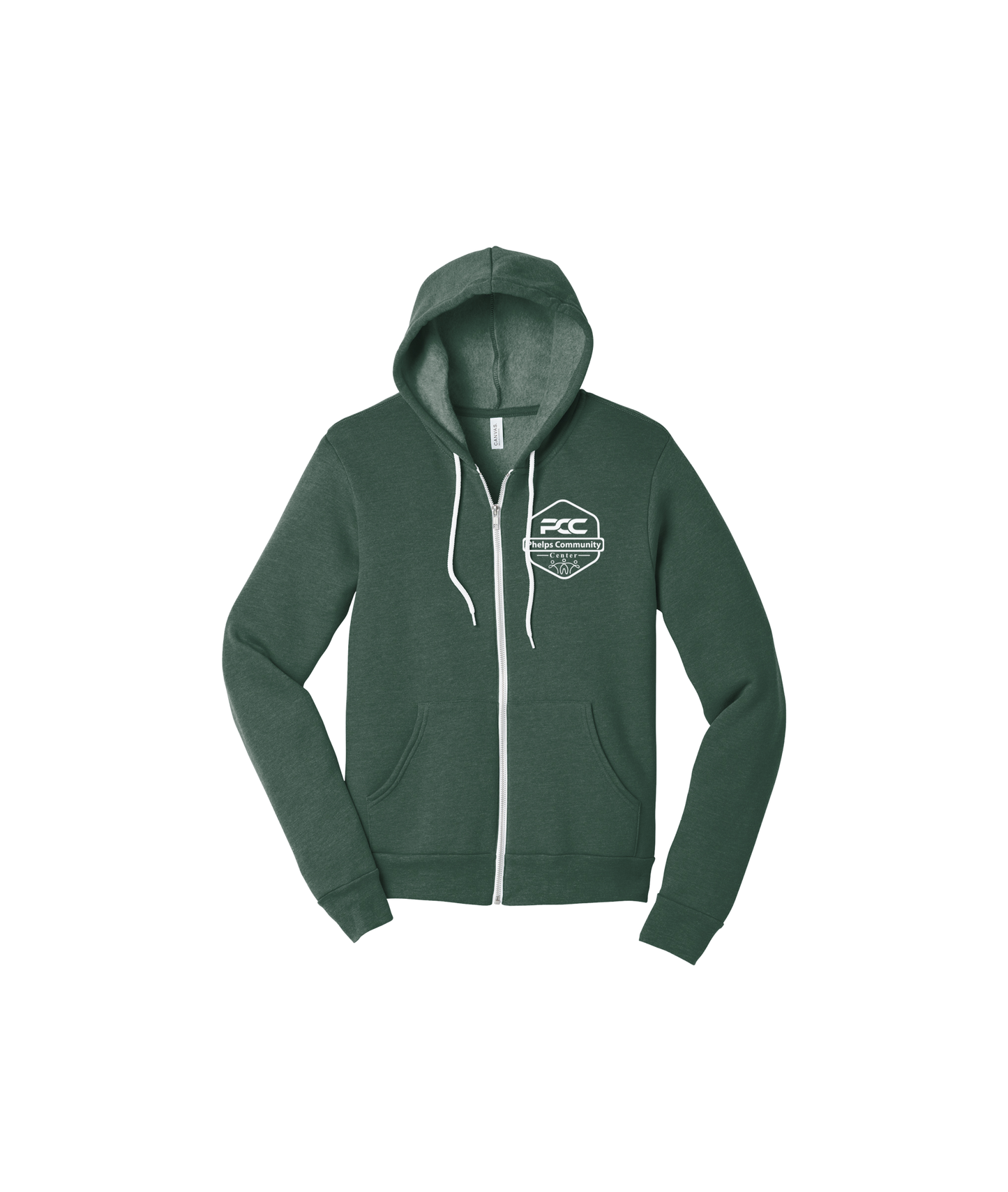 PCC BELLA+CANVAS Unisex Sponge Fleece Full-Zip Hoodie