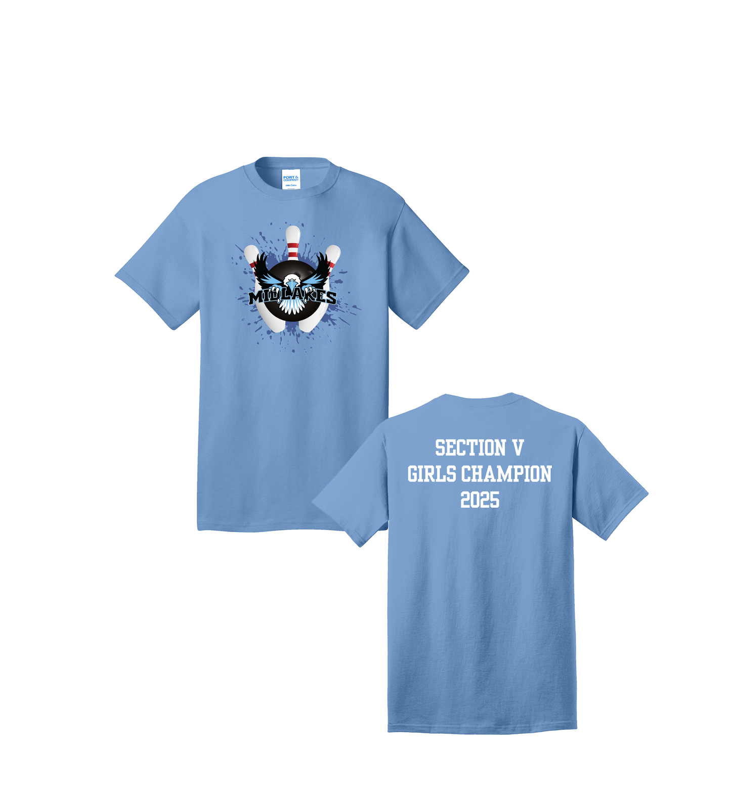 Midlakes Bowling Tee Section V Girls champion 2025