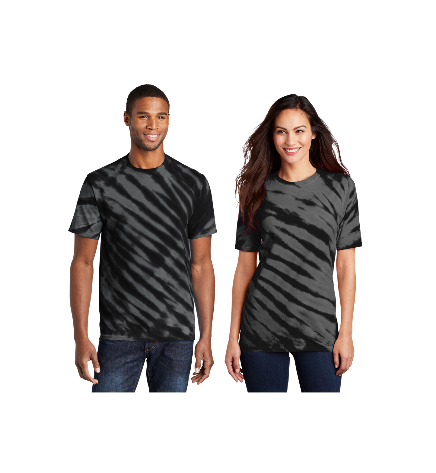 Custom Print Port & Co. Tiger Stripe Tie-Dye Tee