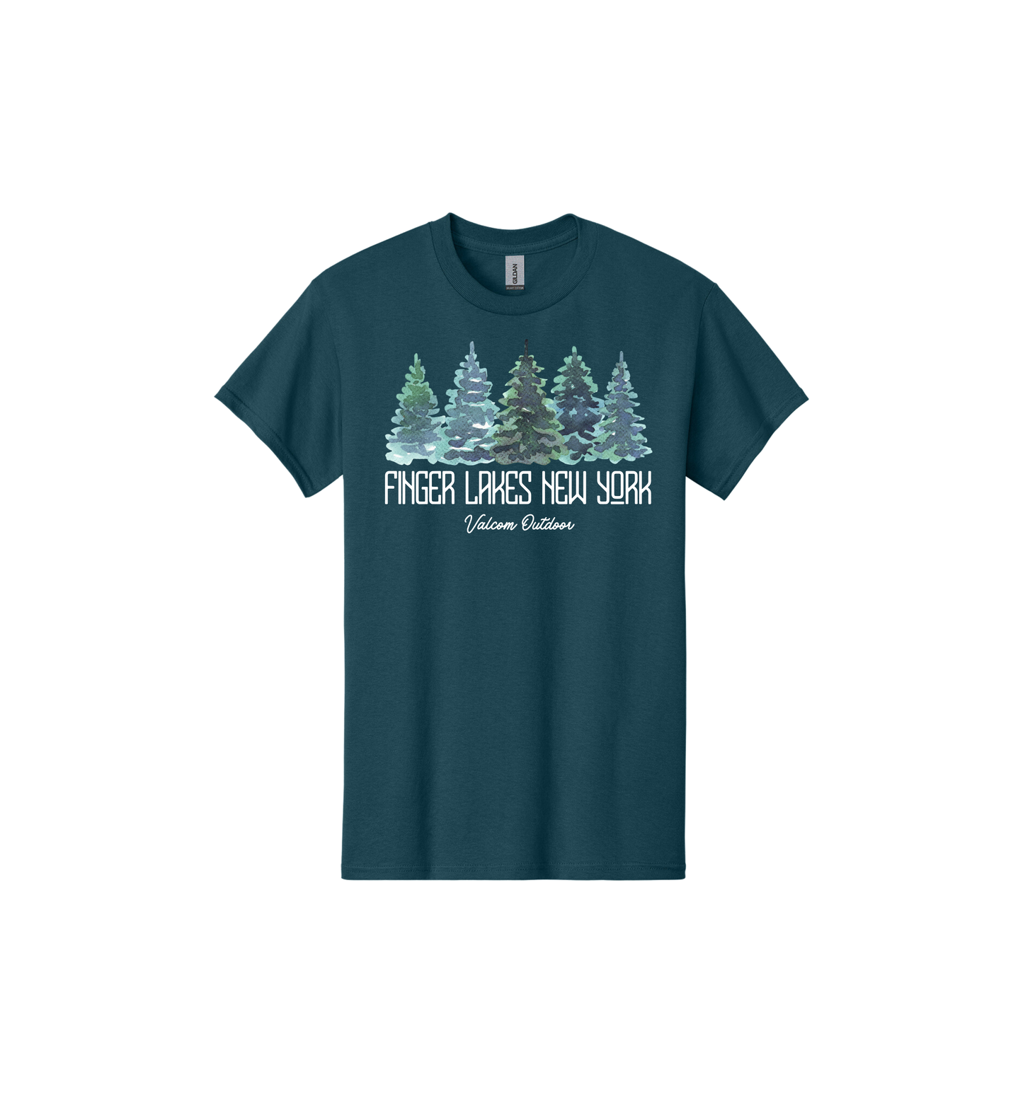 Valcom Outdoor Finger Lakes New York Snowy Winter Tee