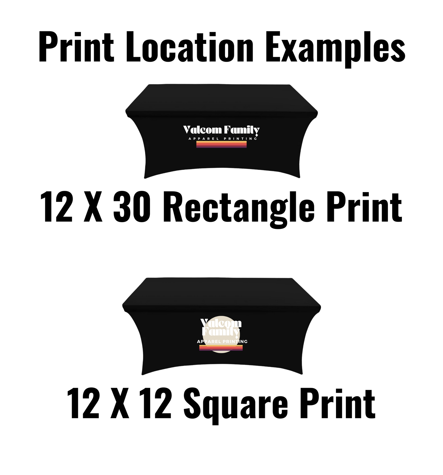 Custom Spandex Event Tablecloth