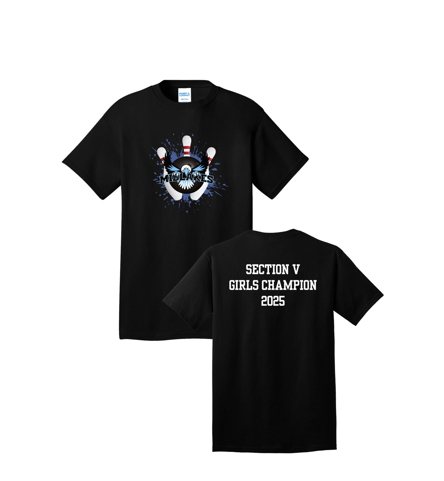 Midlakes Bowling Tee Section V Girls champion 2025
