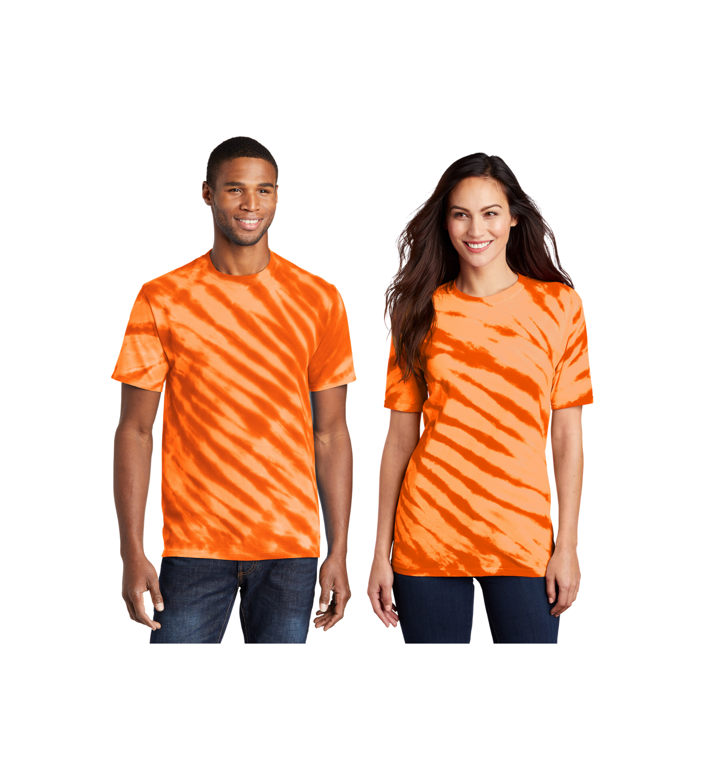 Custom Print Port & Co. Tiger Stripe Tie-Dye Tee