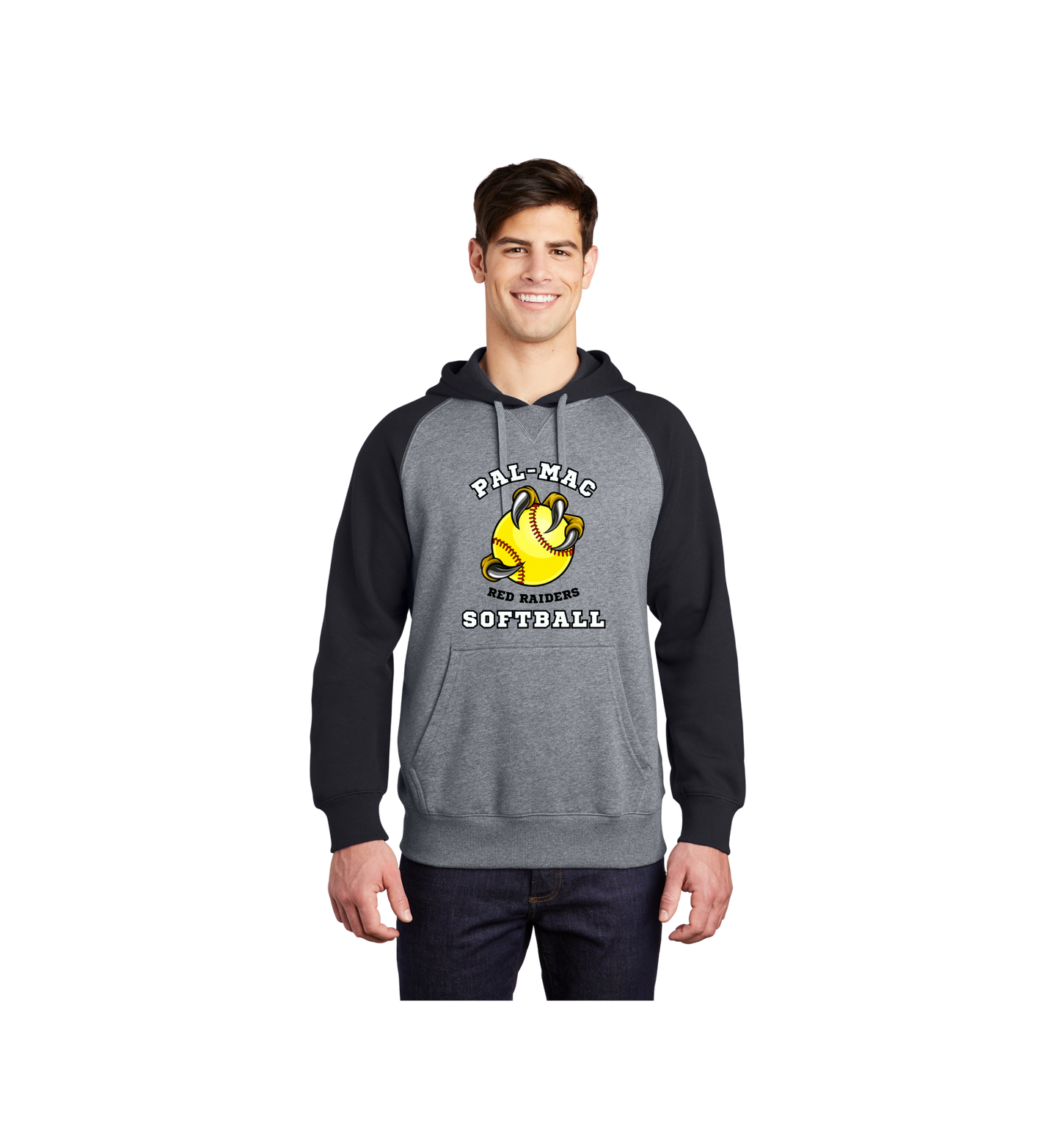 Pal-Mac Softball Sport-Tek Raglan Colorblock Pullover Hooded Sweatshirt