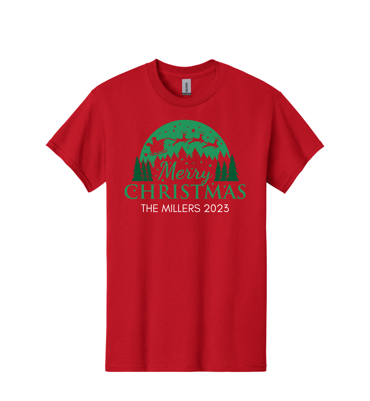 Family Christmas Tree Santa Tee