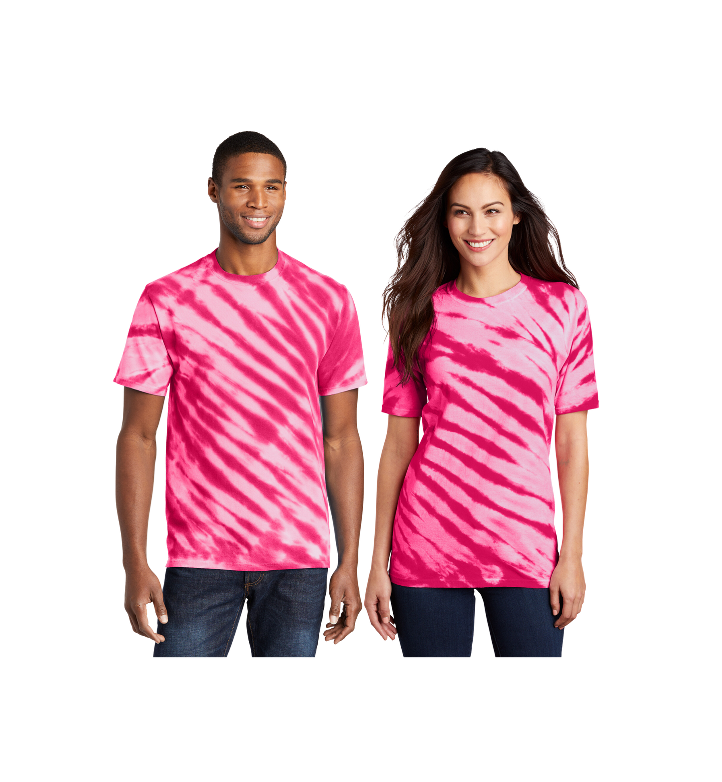 Custom Print Port & Co. Tiger Stripe Tie-Dye Tee