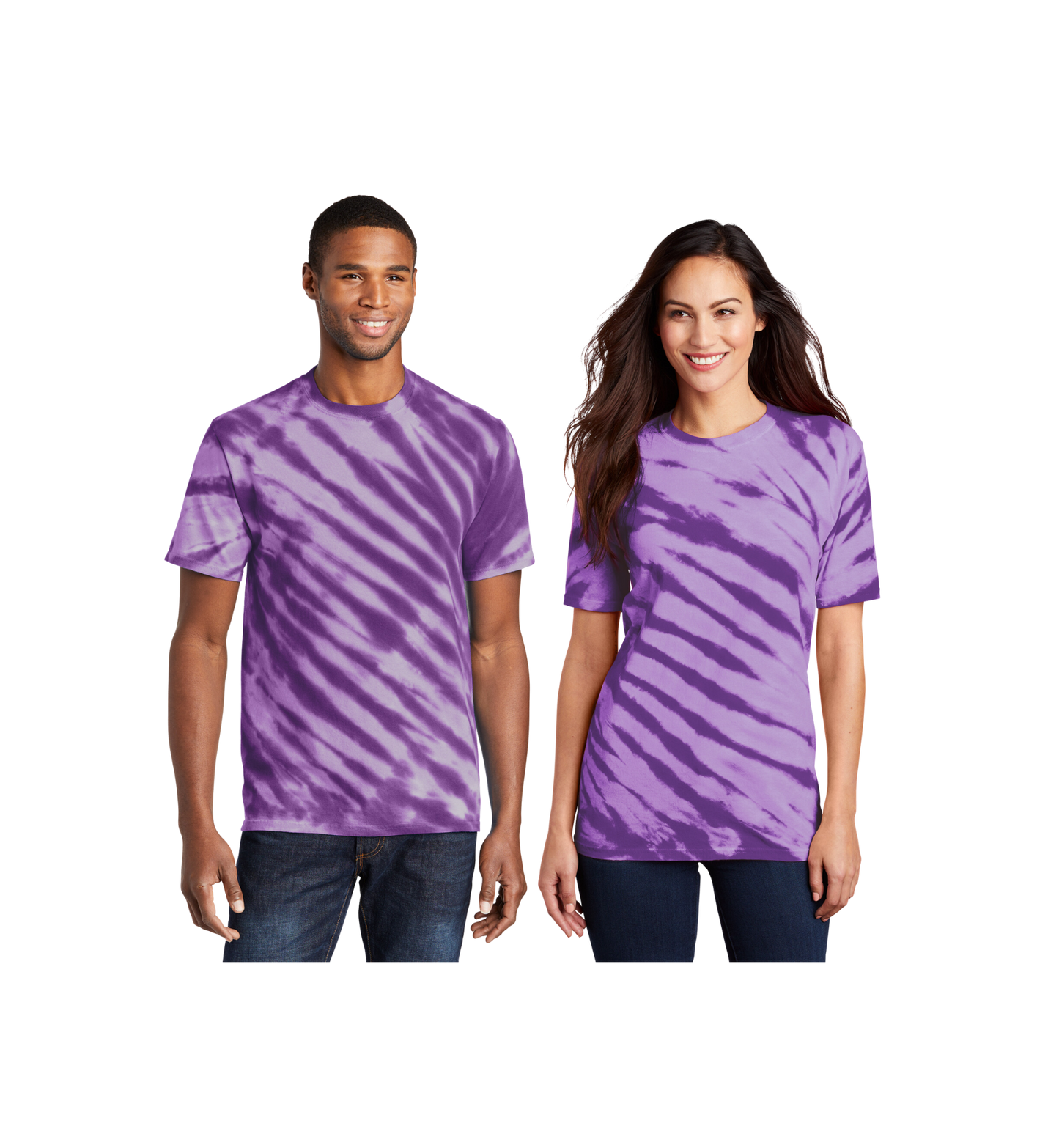 Custom Print Port & Co. Tiger Stripe Tie-Dye Tee