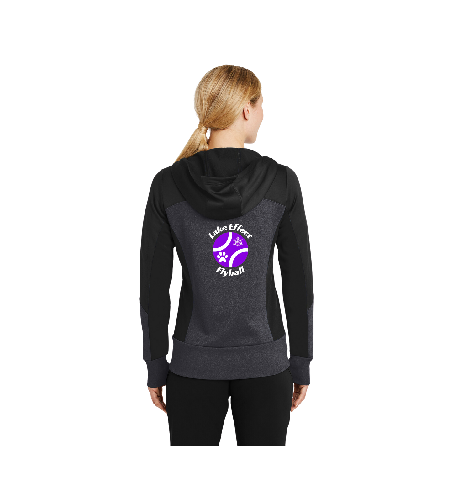 Lake Effect LST245 Sport-Tek® Women's Tech Fleece Colorblock Full-Zip Hooded Jacket