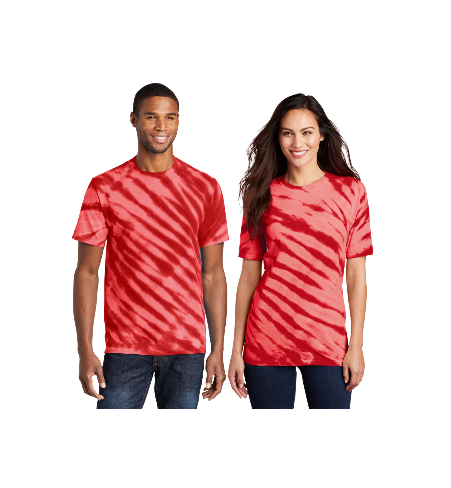 Custom Print Port & Co. Tiger Stripe Tie-Dye Tee