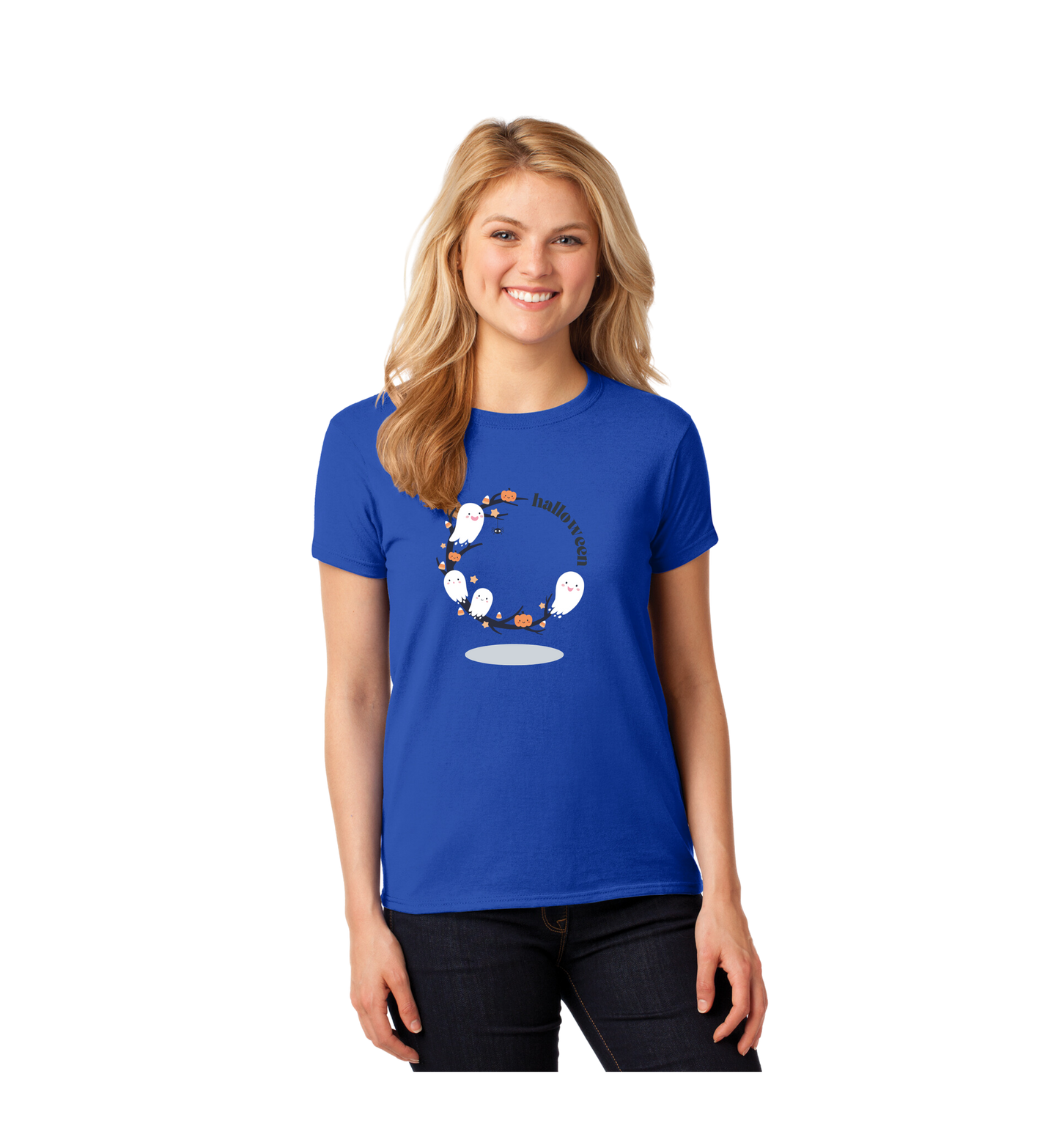 Halloween Ghost & Candy Corn Vibe Tee