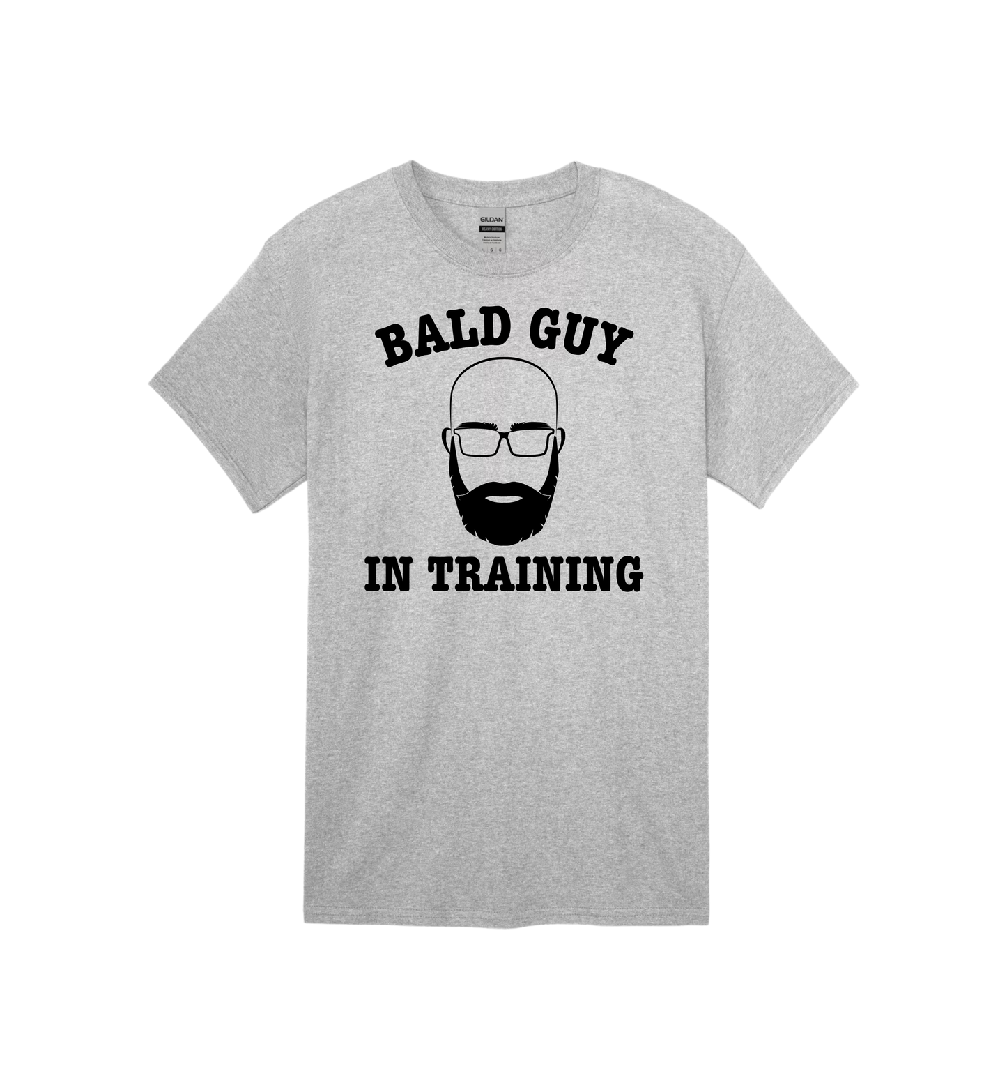 Bald Guy in Training Tee