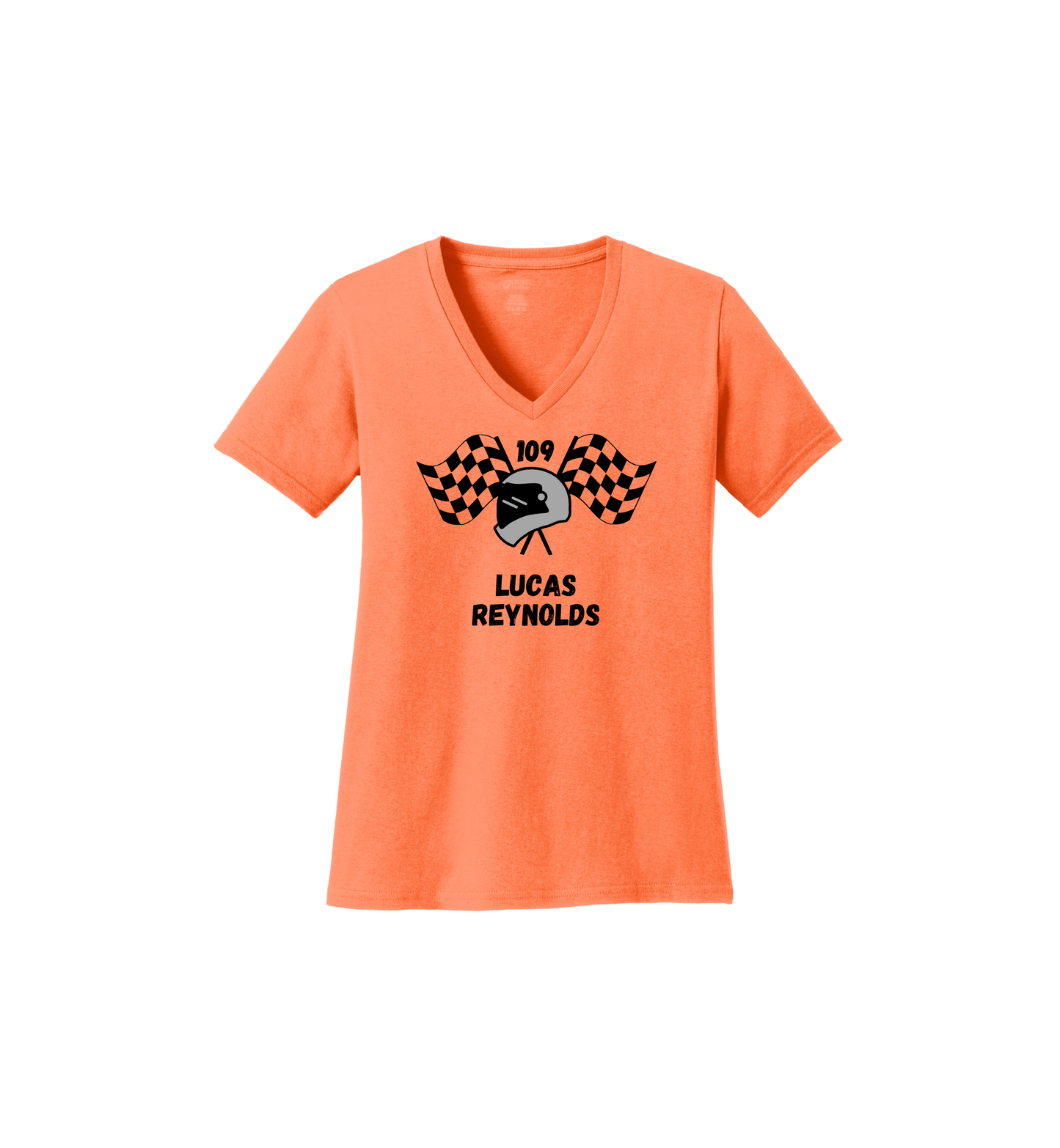Reynolds Racing LPC54V Port & Company® Women's Core Cotton V-Neck Tee