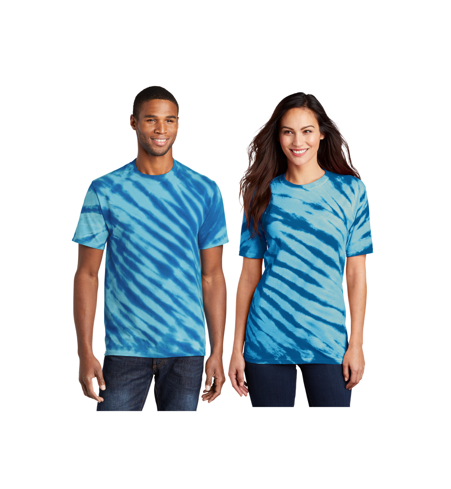 Custom Print Port & Co. Tiger Stripe Tie-Dye Tee