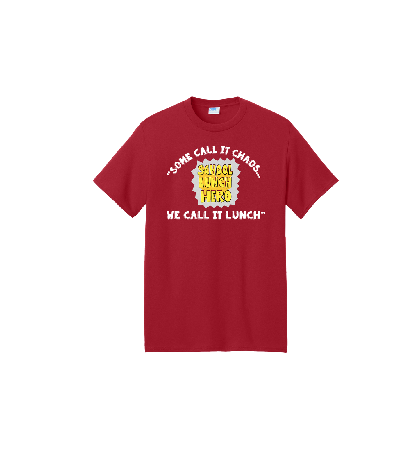 Red Jacket Unisex School Lunch Hero Tee