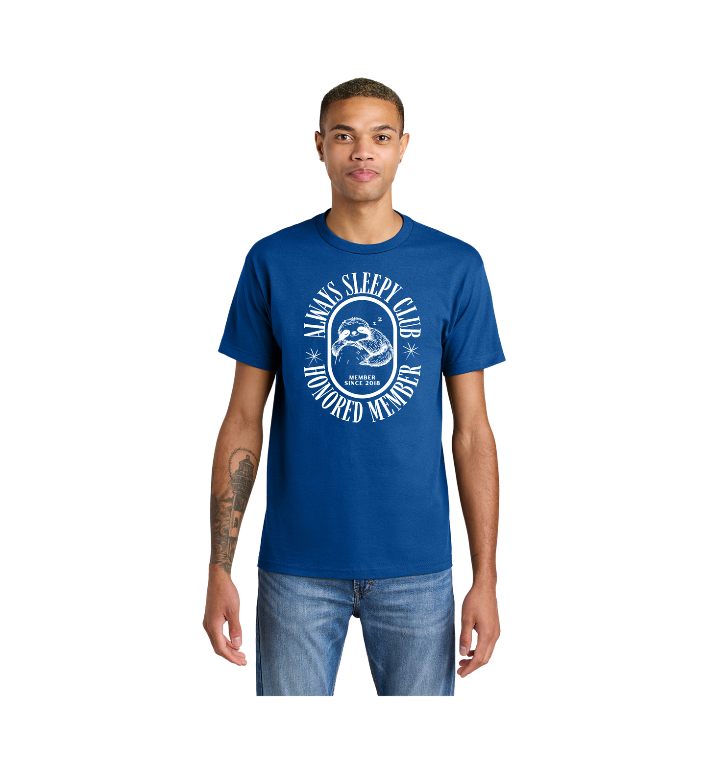 Silly Royal blue Always sleepy T Shirt