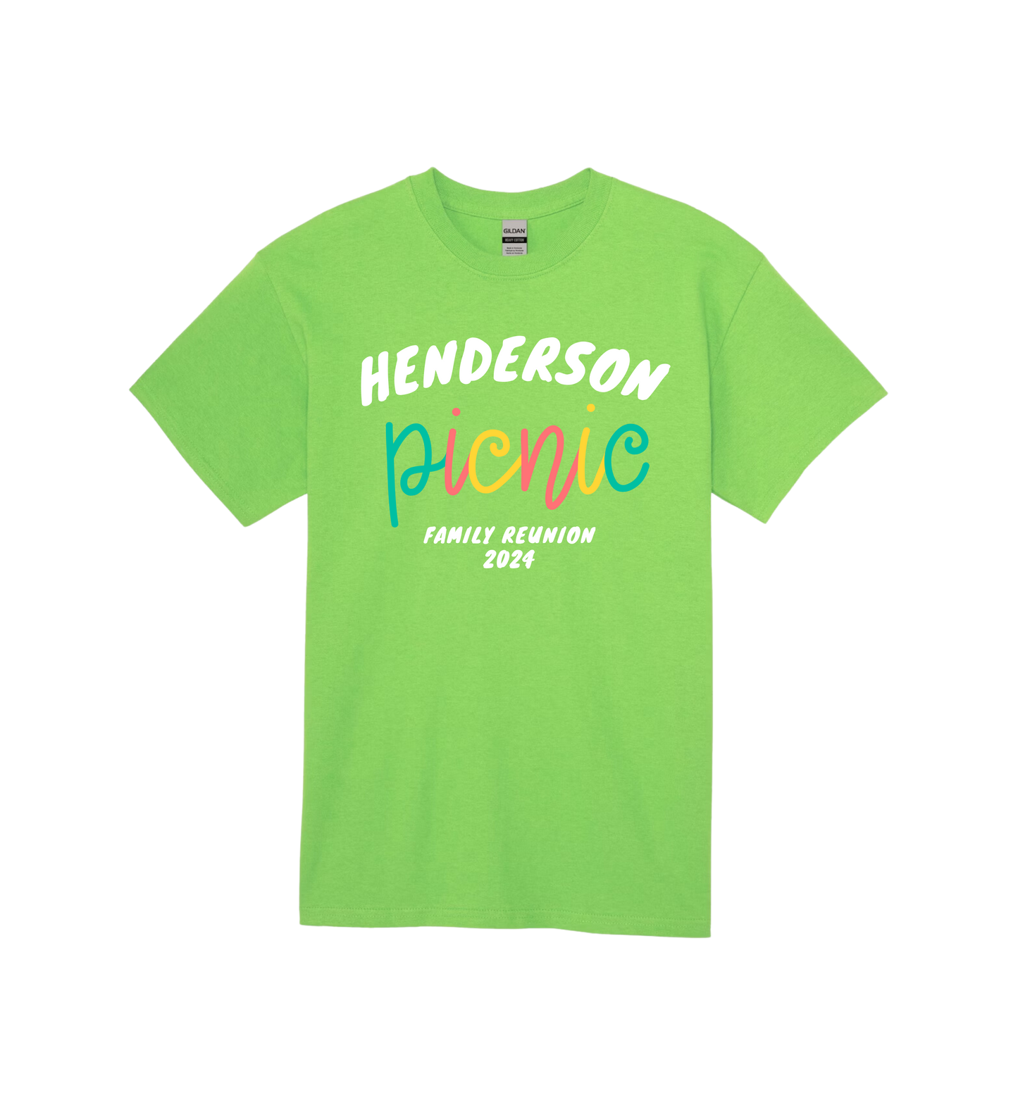 Custom Colorful Custom Family Reunion Tee