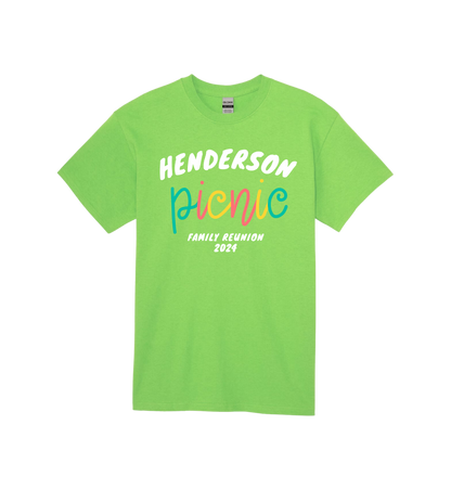 Custom Colorful Custom Family Reunion Tee