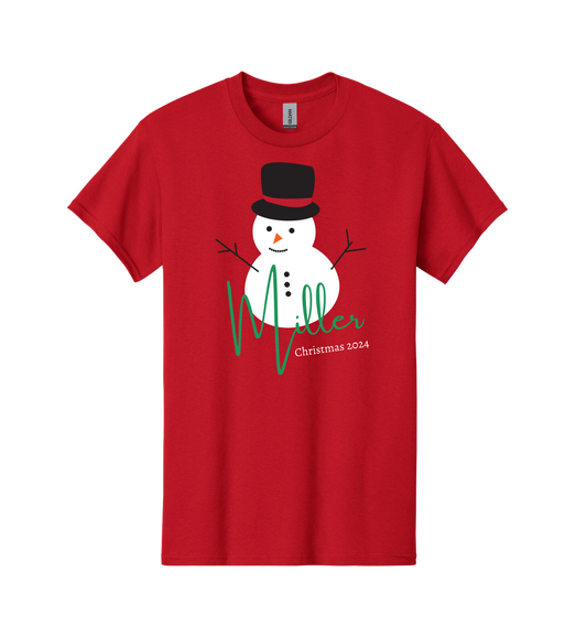 Family Snowman Christmas Tee