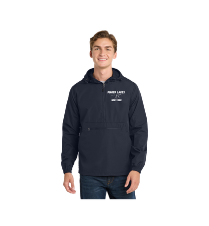 FInger Lakes New York Water & Wind-Resistant Sport-Tek Packable Anorak