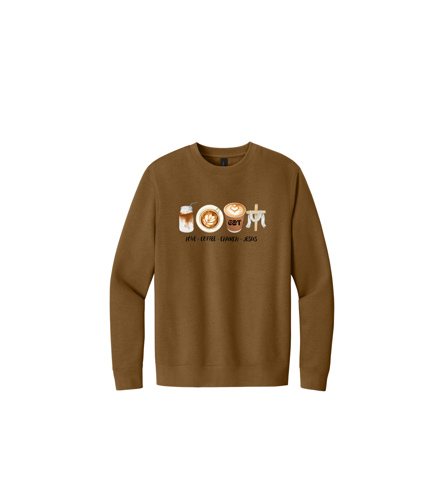Love - Coffee - Church - Jesus District® V.I.T.™ Fleece Crew
