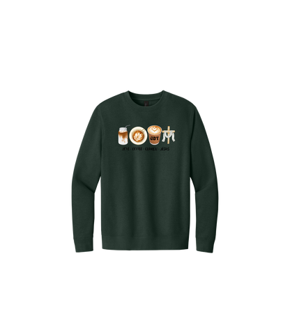 Love - Coffee - Church - Jesus District® V.I.T.™ Fleece Crew