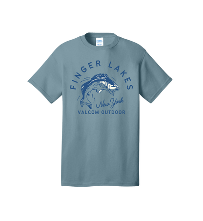 Valcom Outdoor Finger Lakes New York Fishing Tee
