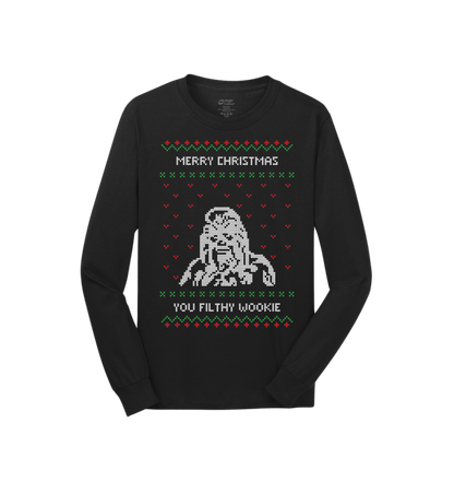 Merry Christmas Ya Filthy Wookie Ugly Christmas Sweater Tee