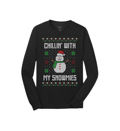Chillin With My Snowmies Ugly Christmas Sweater Tee