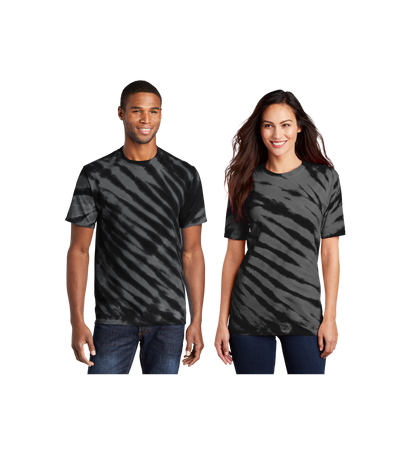 Custom Print Port & Co. Tiger Stripe Tie-Dye Tee