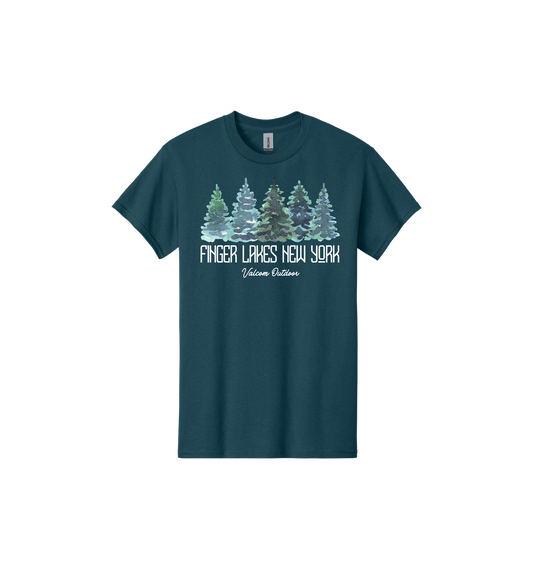 Valcom Outdoor Finger Lakes New York Snowy Winter Tee