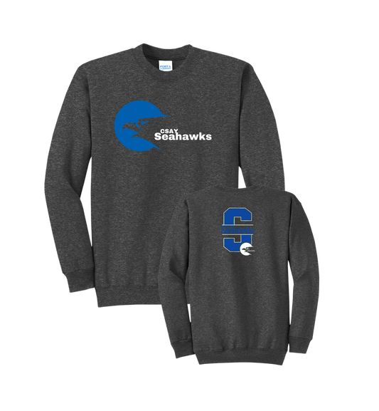 CSAY Seahawks Port & Company® Core Fleece Crewneck Sweatshirt