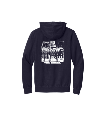 HWS Senior Bar Crawl Port & Company® Beach Wash® Garment-Dyed Pullover Hooded Sweatshirt Pocket Logo