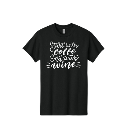Start with coffee and end with wine Tee