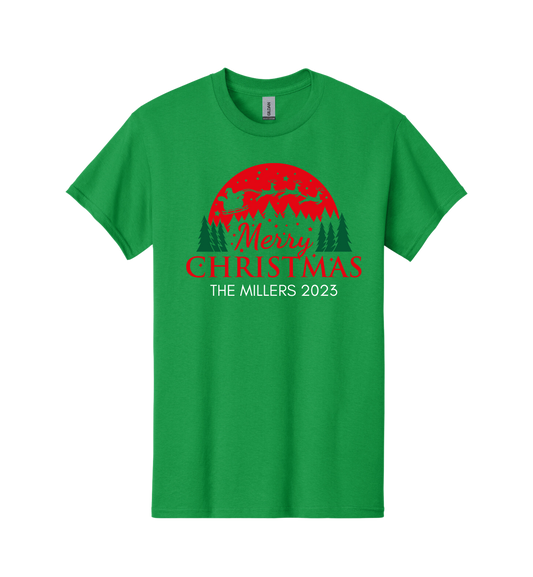 Family Christmas Tree Santa Tee