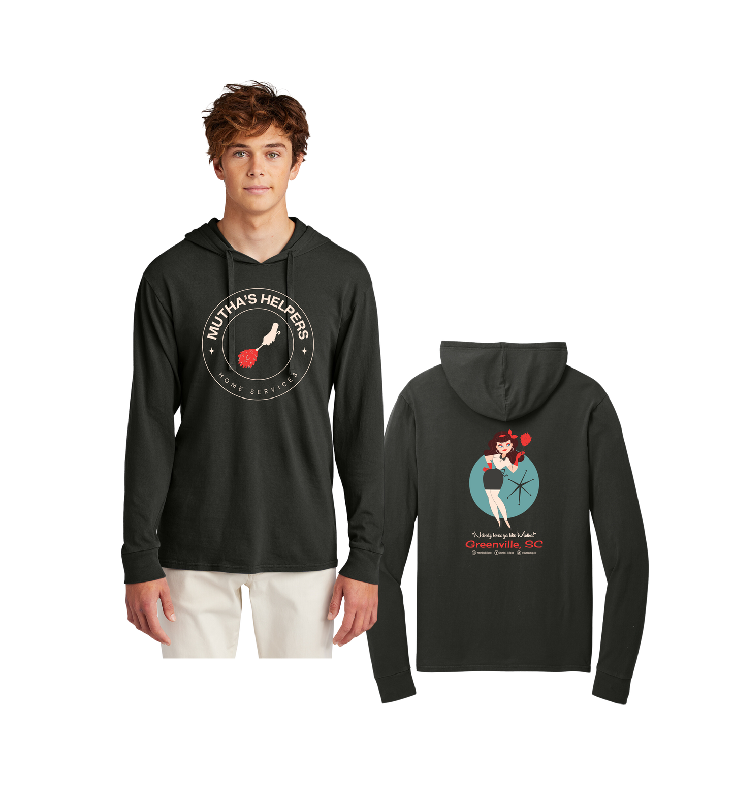 Mutha's Helpers Classic Long Sleeve Hooded Tee