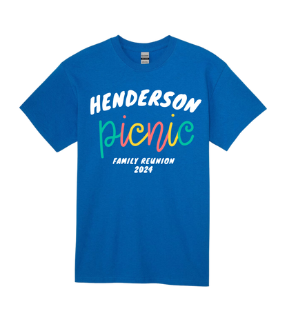 Custom Colorful Custom Family Reunion Tee