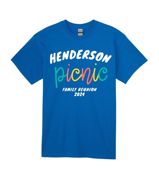 Custom Colorful Custom Family Reunion Tee