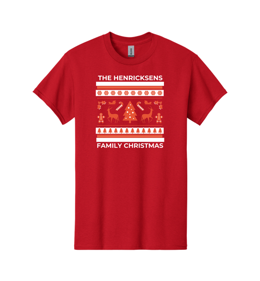 Family Sweater Style Christmas Tee