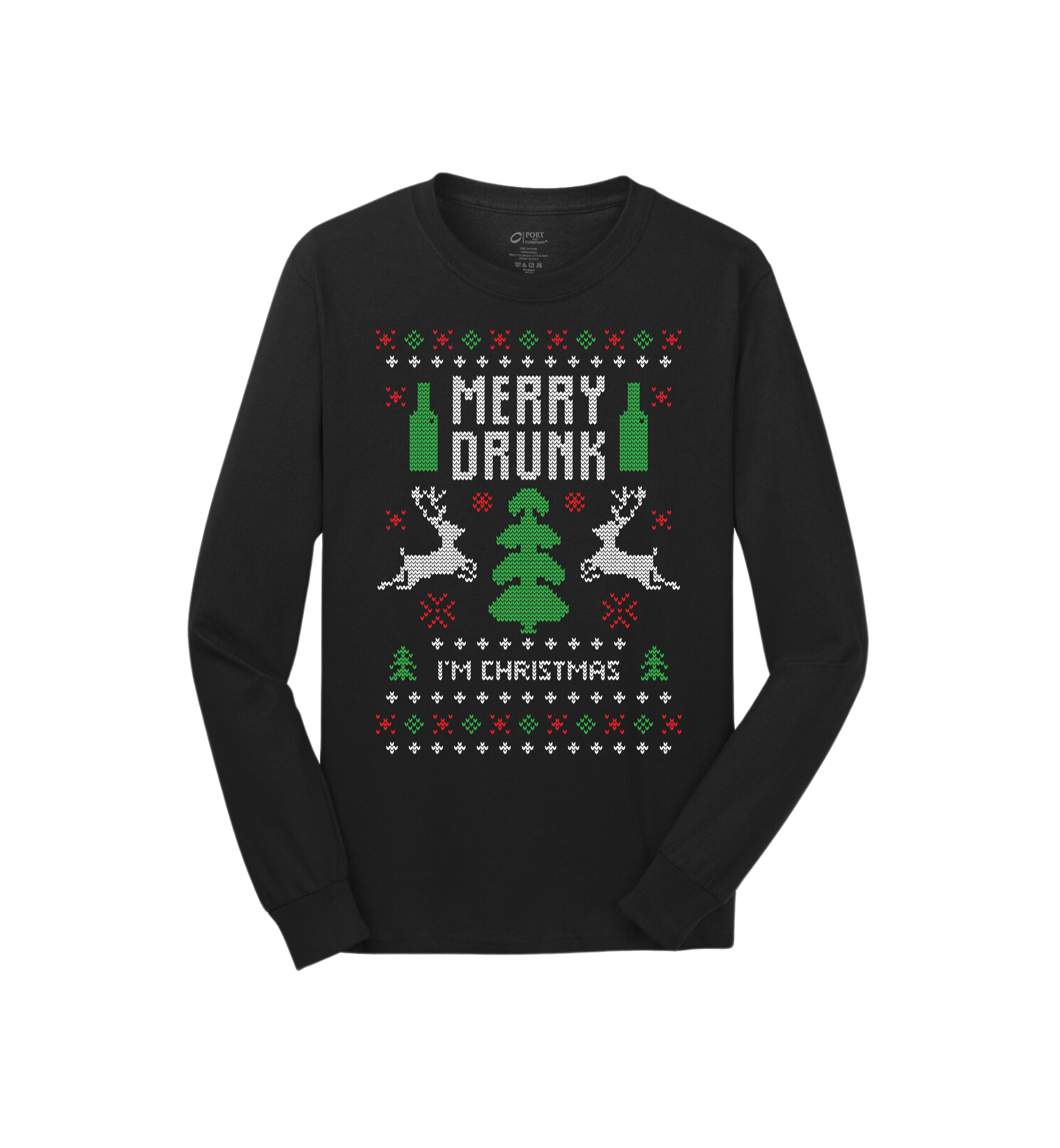 Merry Drunk I'm Christmas Ugly Christmas Sweater Tee – Valcom