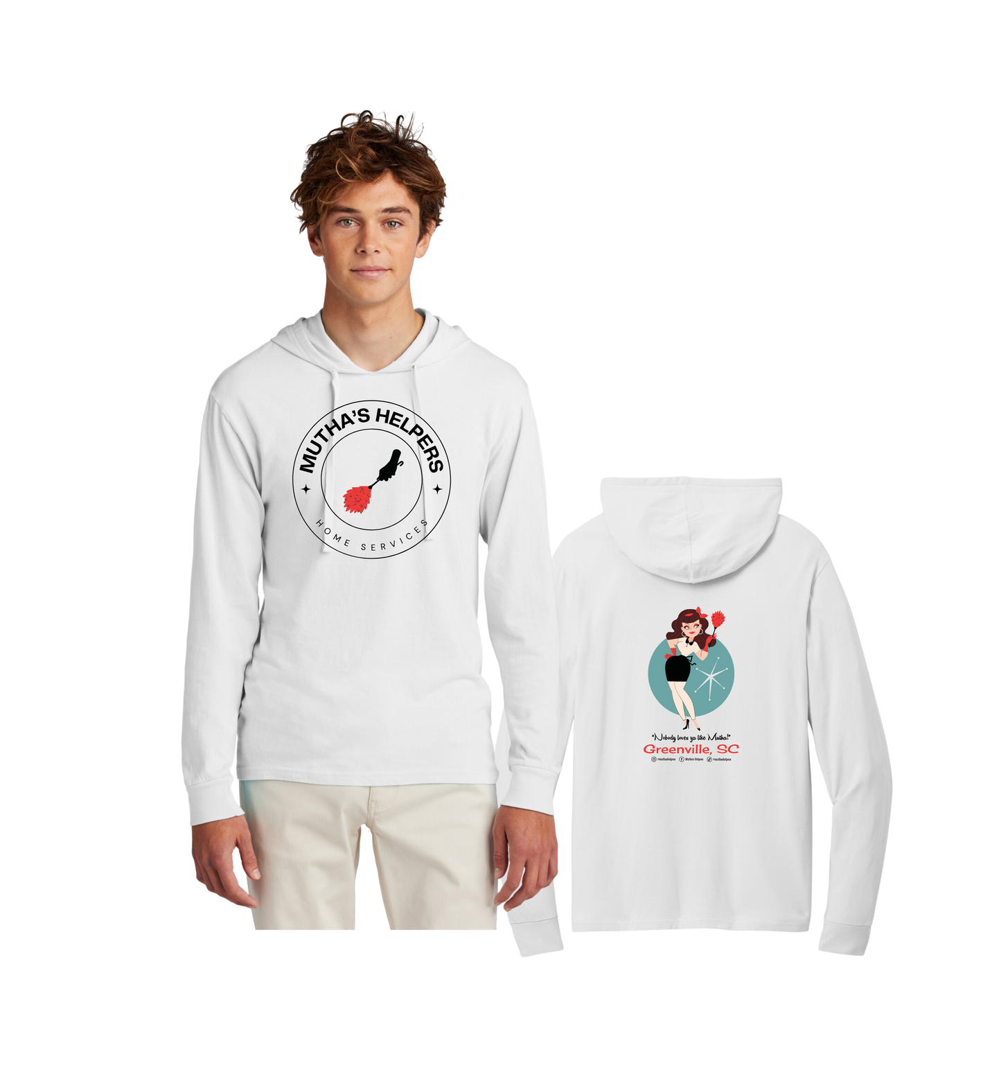 Mutha's Helpers Classic Long Sleeve Hooded Tee