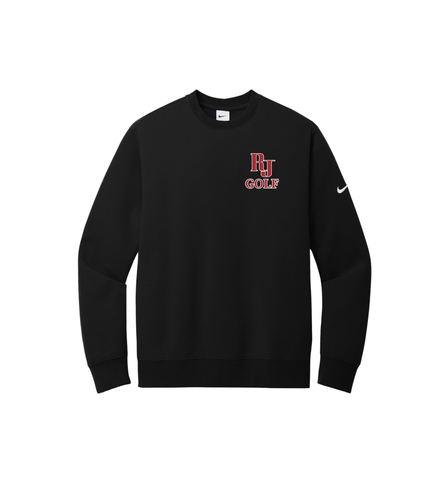 Red Jacket Golf Nike Club Fleece Crewneck Sleeve Swoosh Crew