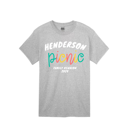 Custom Colorful Custom Family Reunion Tee