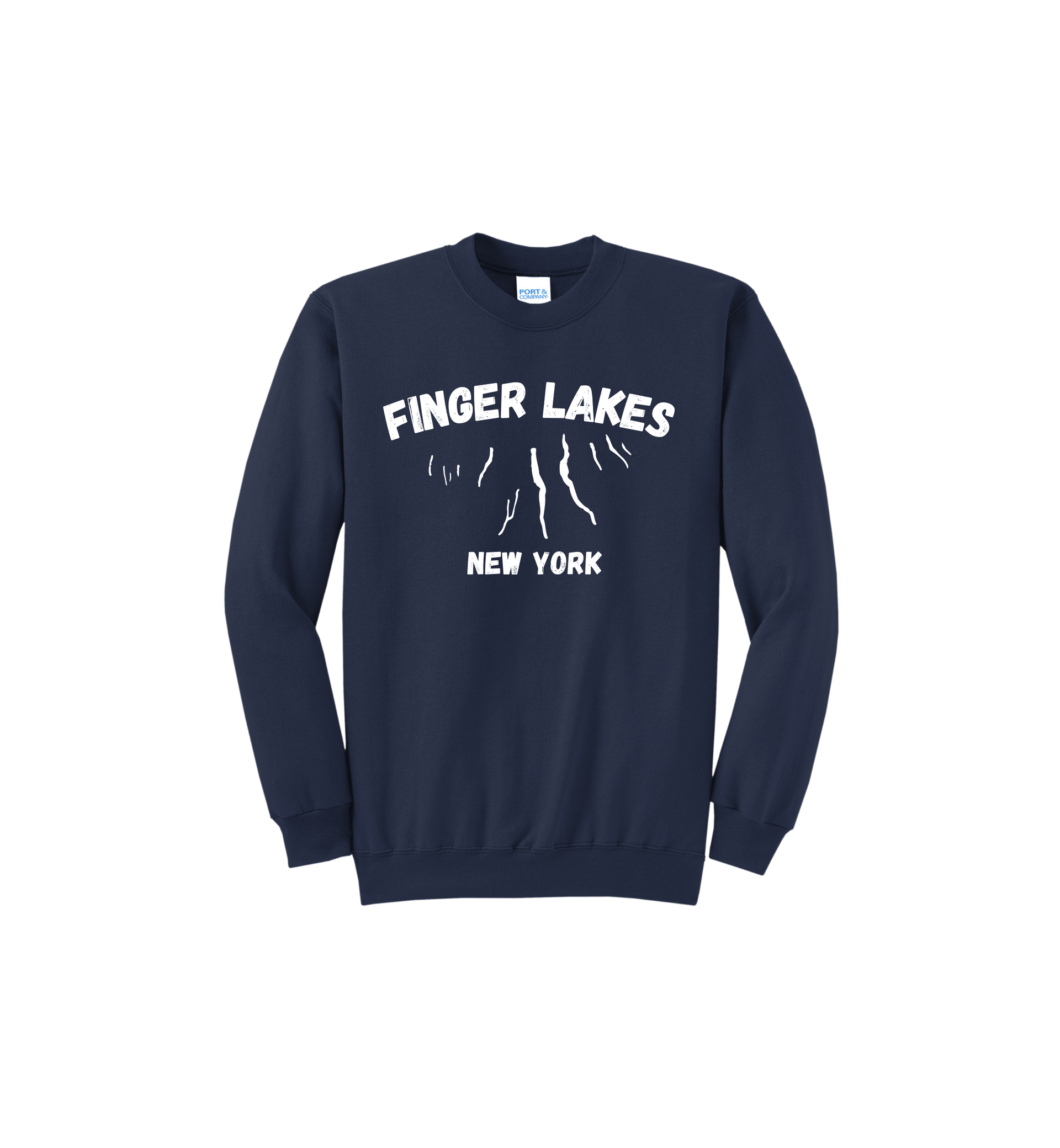 Finger Lakes New York Lakes Fleece Crewneck Sweatshirt – Valcom