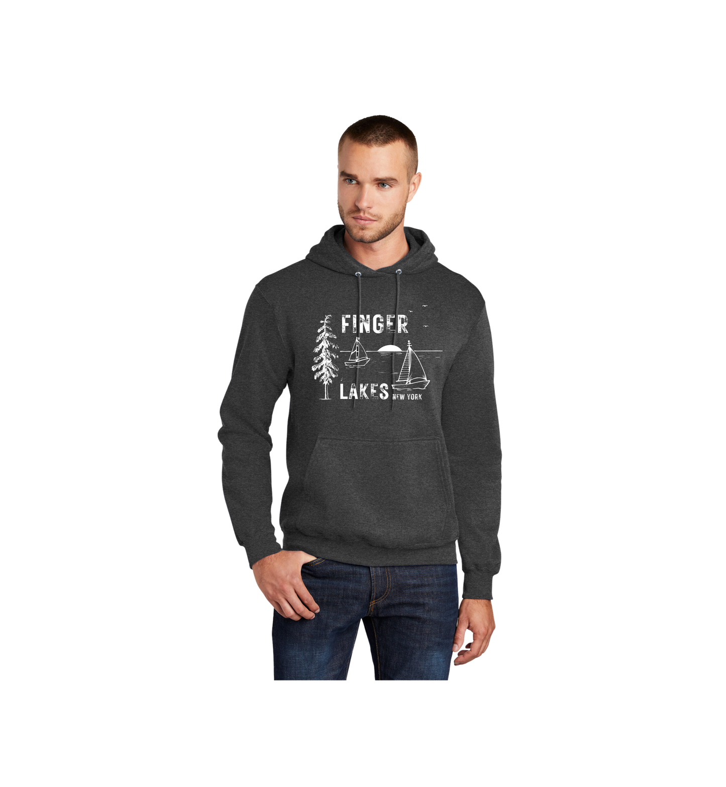 Finger Lakes New York Hoodie Seneca Lake Sailing Geneva