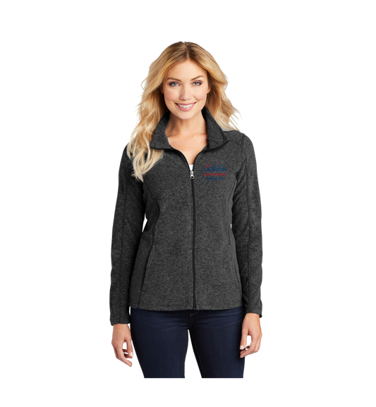 Women's Auxiliary Port Authority® Women's Heather Microfleece Full-Zip Jacket
