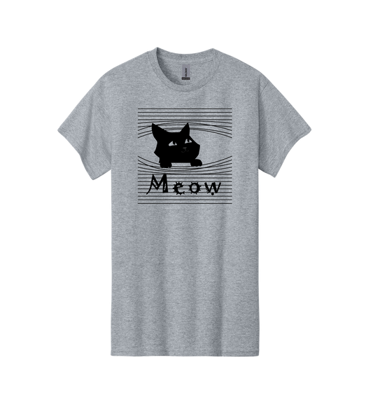 Kitty Peeking Through The Blinds Tee