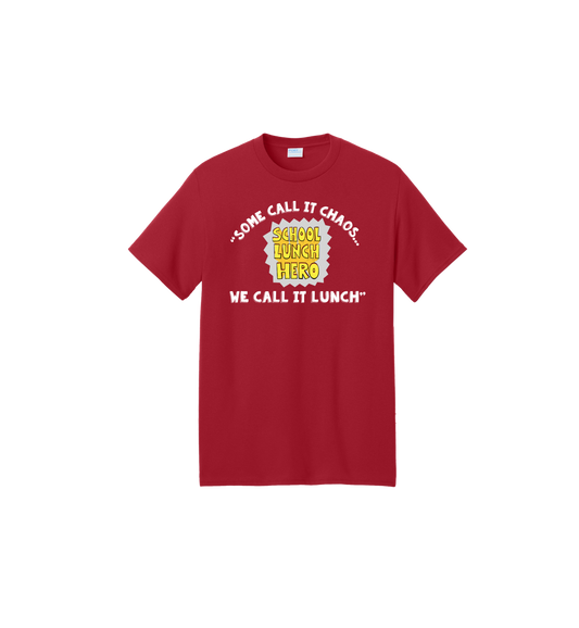 Red Jacket Unisex School Lunch Hero Tee