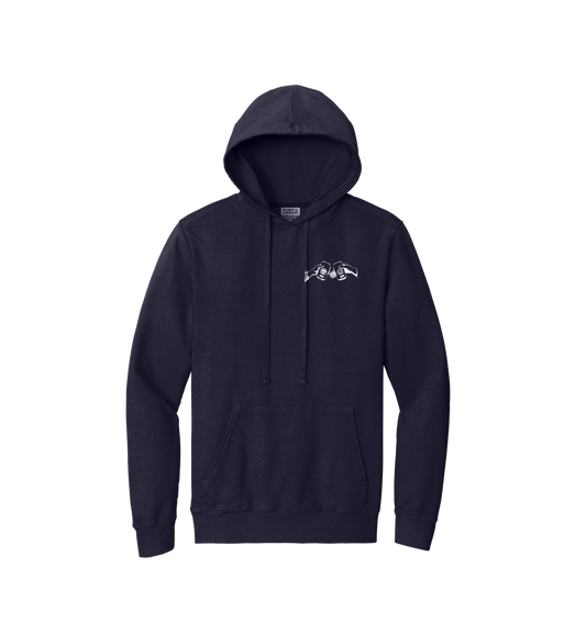 HWS Senior Bar Crawl Port & Company® Beach Wash® Garment-Dyed Pullover Hooded Sweatshirt Pocket Logo