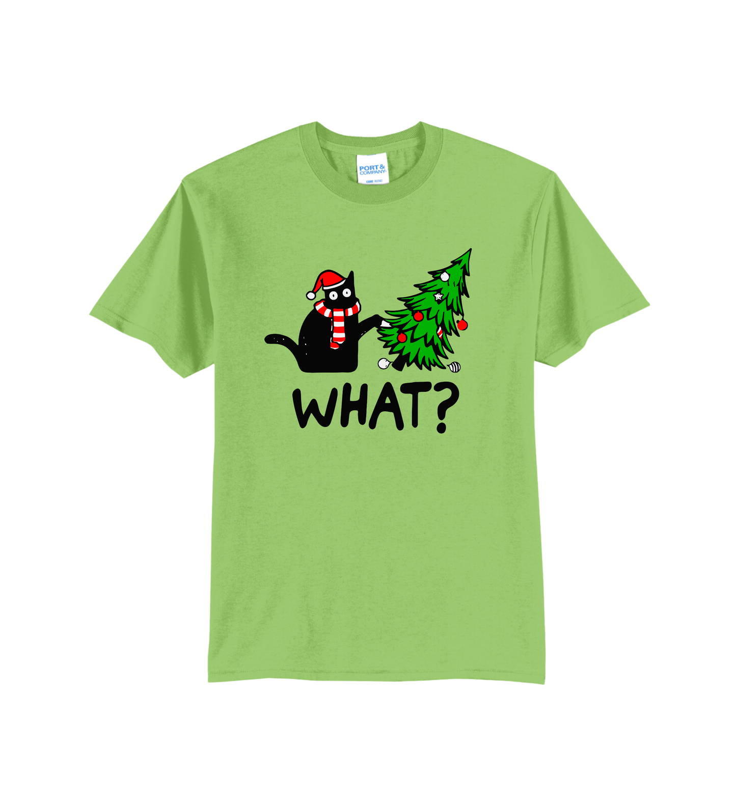 Naughty Kitty Christmas Tree Tee